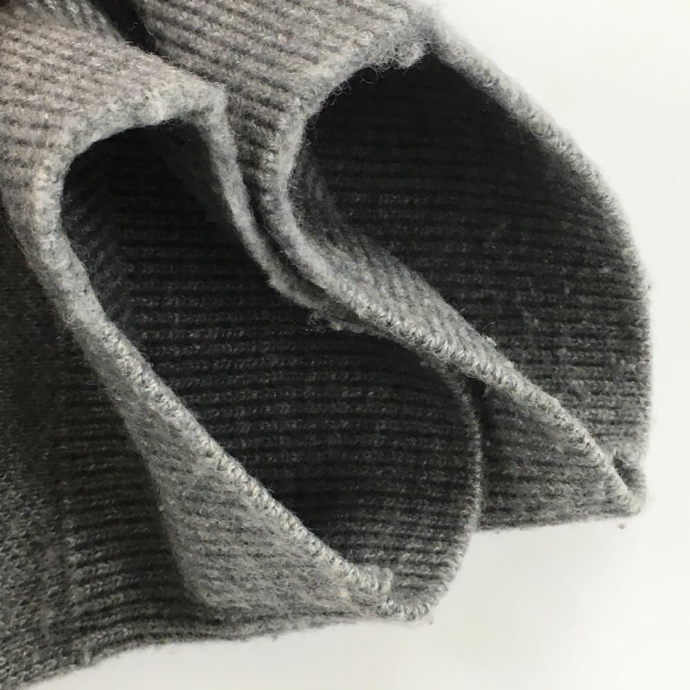 【パーリーゲイツ】美品 ニットセーター ニコちゃん グレー 1 レディース 美品】パーリーゲイツ セーター グレー×白 ロゴ総柄 ニコちゃん