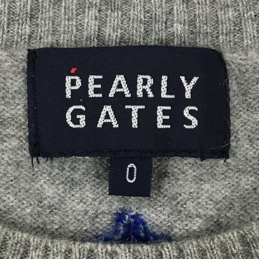 超美品】パーリーゲイツ セーター グレー カシミヤ 袖口・裾ライン  