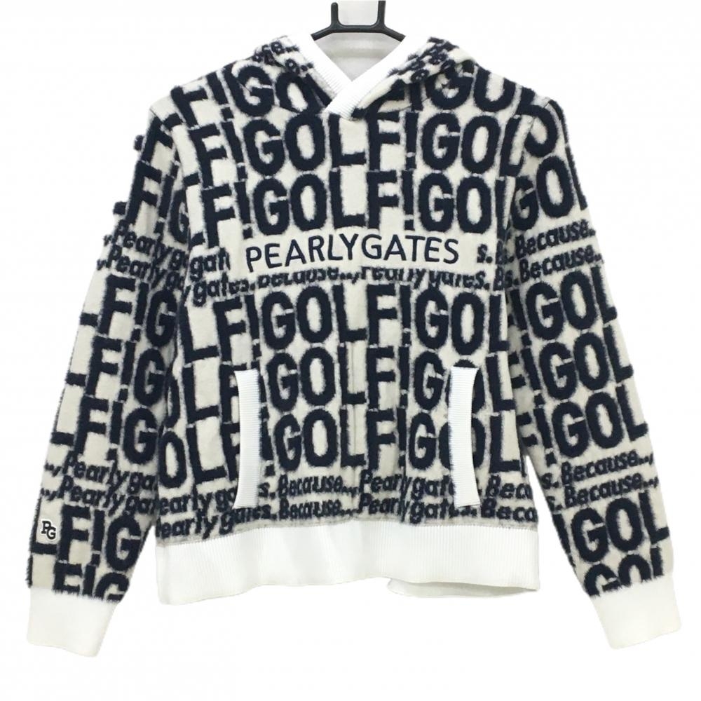 パーリーゲイツPEARLY GATES ロゴアーガイル柄総柄モックネックニットM パーリーゲイツPEARLY GATES ロゴアーガイル柄総柄モックネックニットM