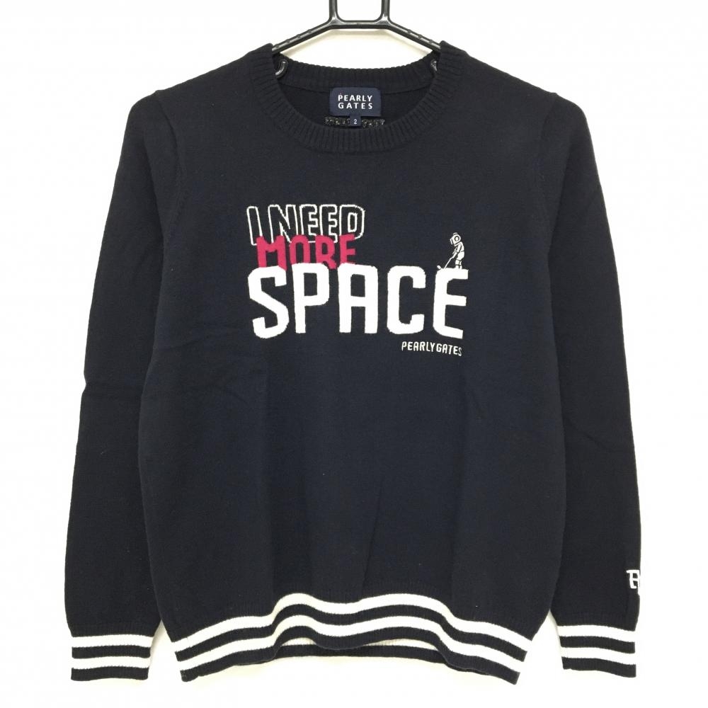 中古 メンズ パーリーゲイツ PEARLY GATES セーター 5(L) 白×紺 長袖