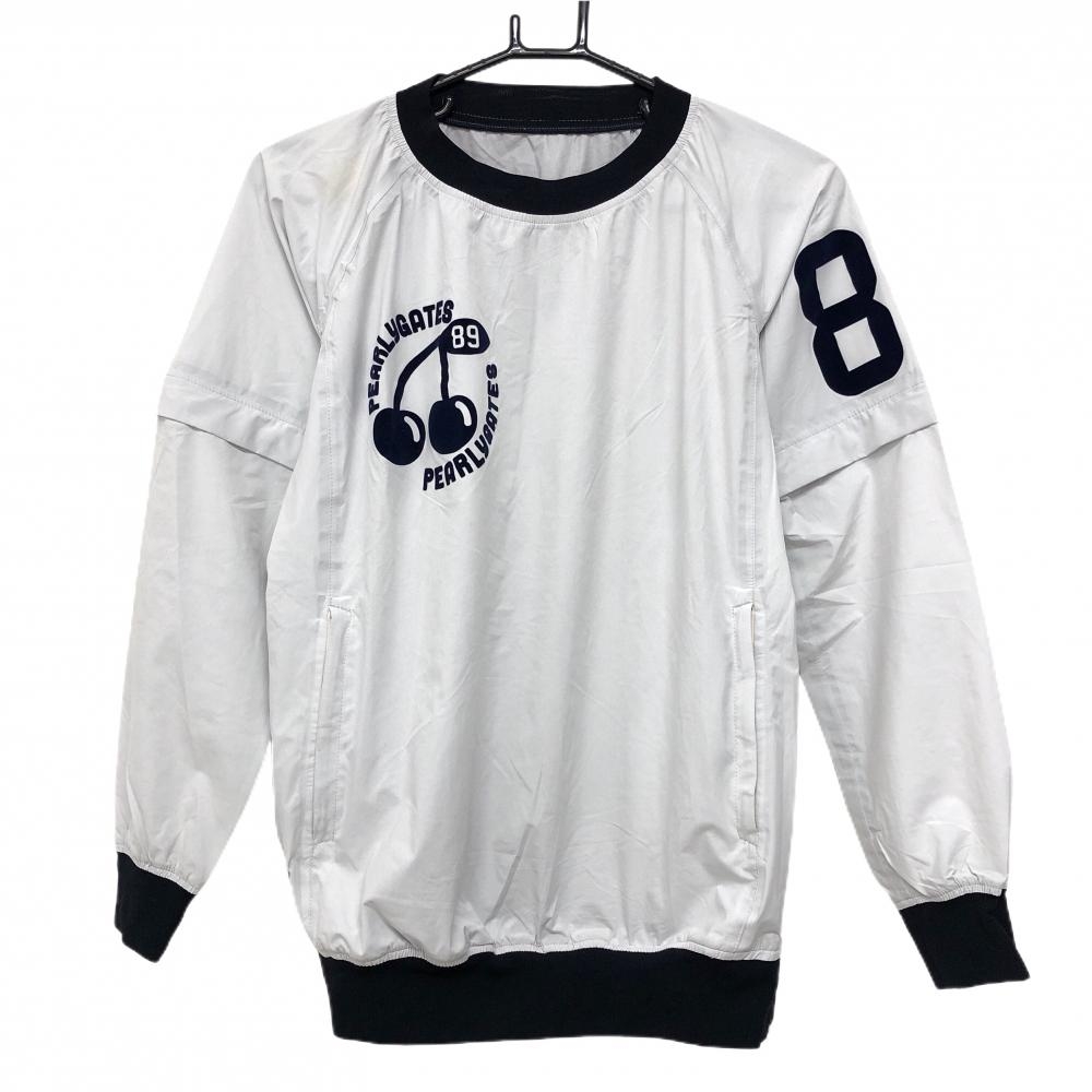 パーリーゲイツ 2WAYスニード ライトグレー×ネイビー 袖着脱可 胸ロゴ 薄手 ブルゾン  レディース 0(S) ゴルフウェア PEARLY GATES