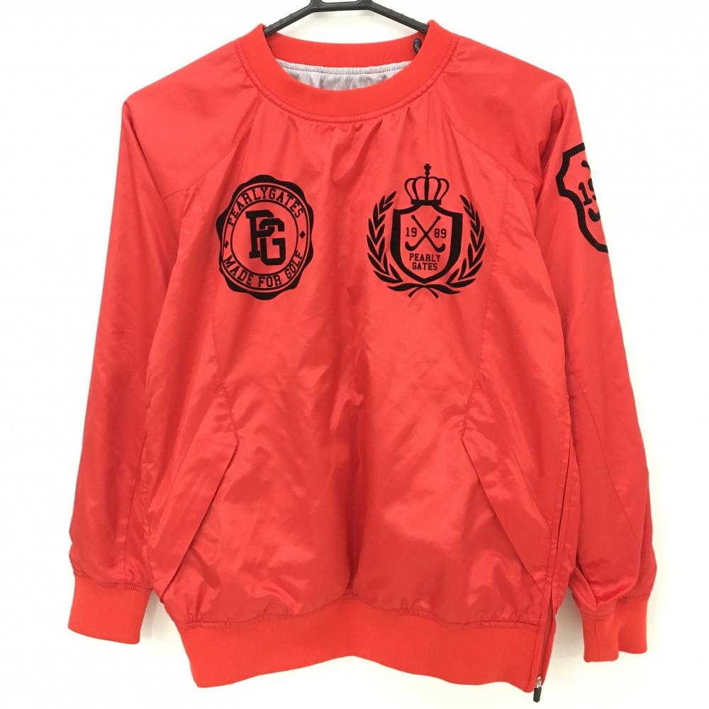 美品　パーリーゲイツ　蓄熱裏地　スニード　赤系　レッド系　オレンジ 超美品】パーリーゲイツ スニード レッド×黒 蓄熱裏地 フロッキーロゴ
