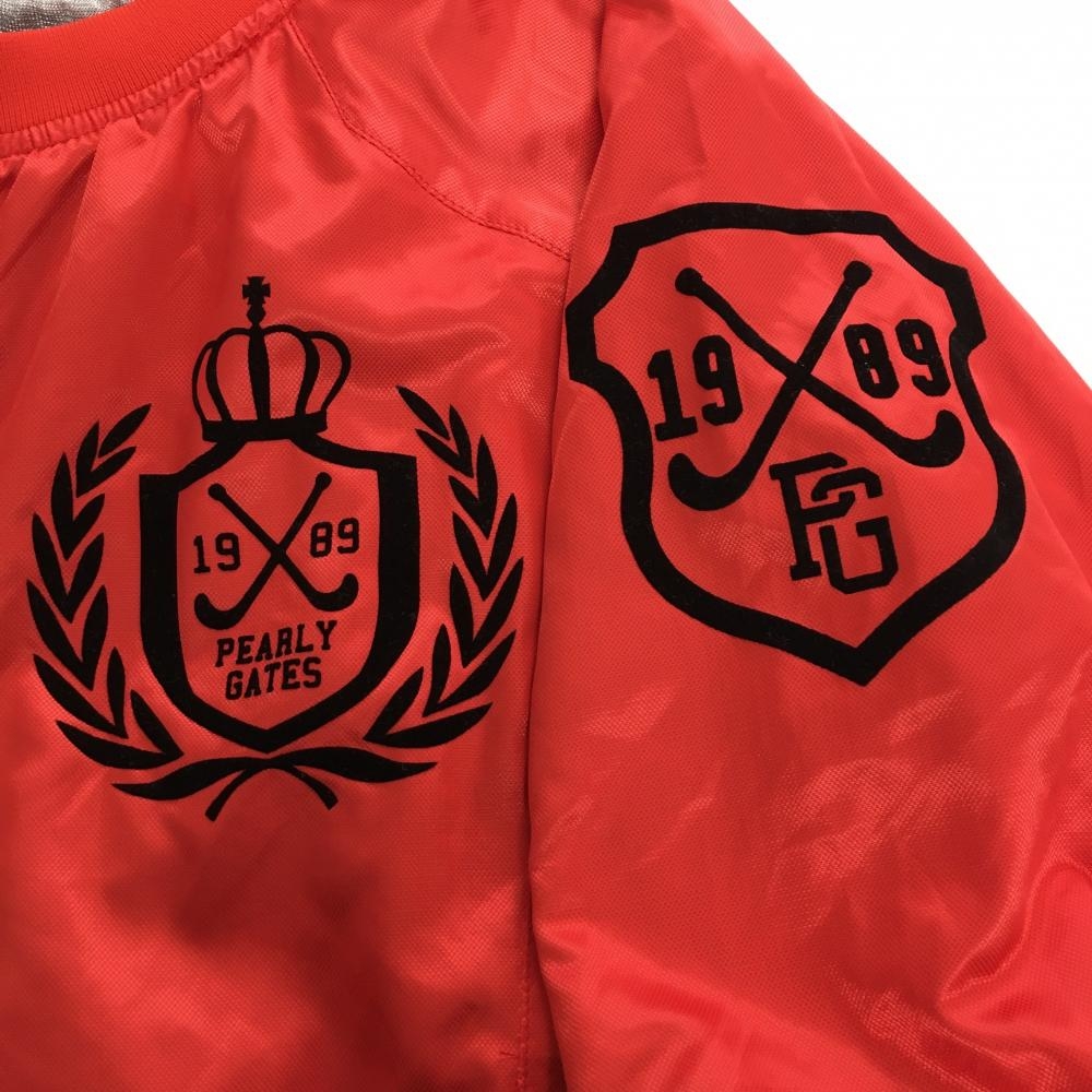 超美品】パーリーゲイツ スニード レッド×黒 蓄熱裏地 フロッキーロゴ