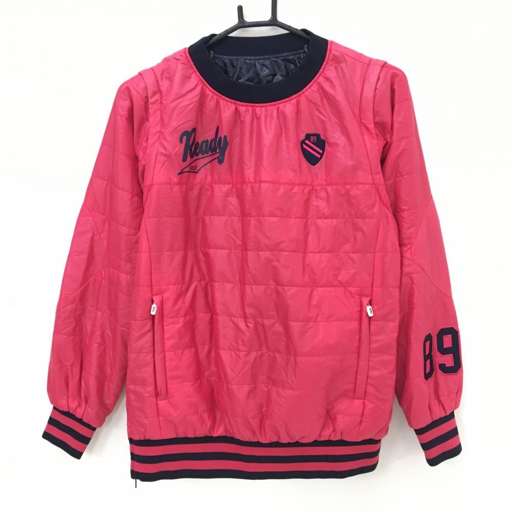 パーリーゲイツ 中綿リバーシブルスニード ピンク×ネイビー 袖着脱可 ブルゾン レディース 0(S) ゴルフウェア PEARLY GATES