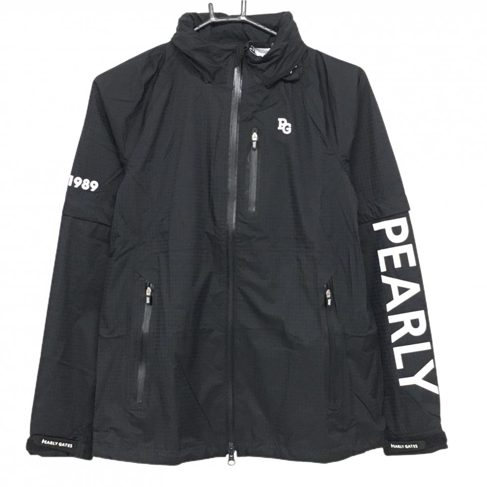 パーリーゲイツ レインジャケット ライトブルー系×ブルー系×ピンク 胸