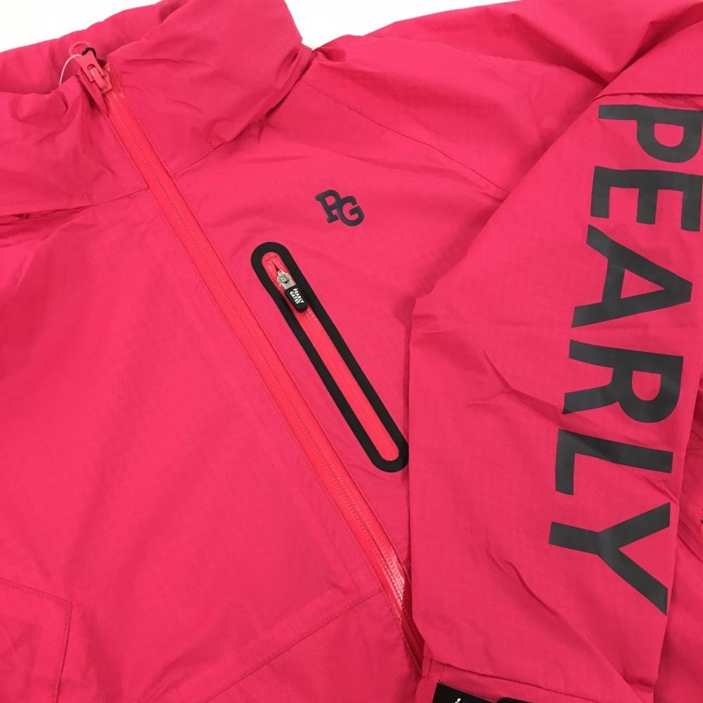 新品】パーリーゲイツ 2WAYレインワンピース ピンク×ネイビー 地