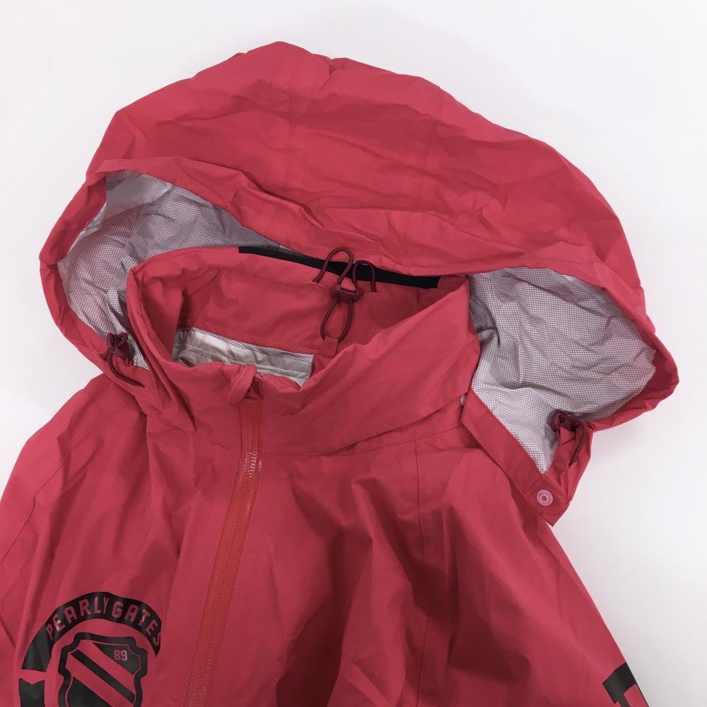 パーリーゲイツ 2WAY レインワンピース ゴルフウェア 美品】パーリーゲイツ 2WAYレインワンピース ピンク×ダークネイビー 袖