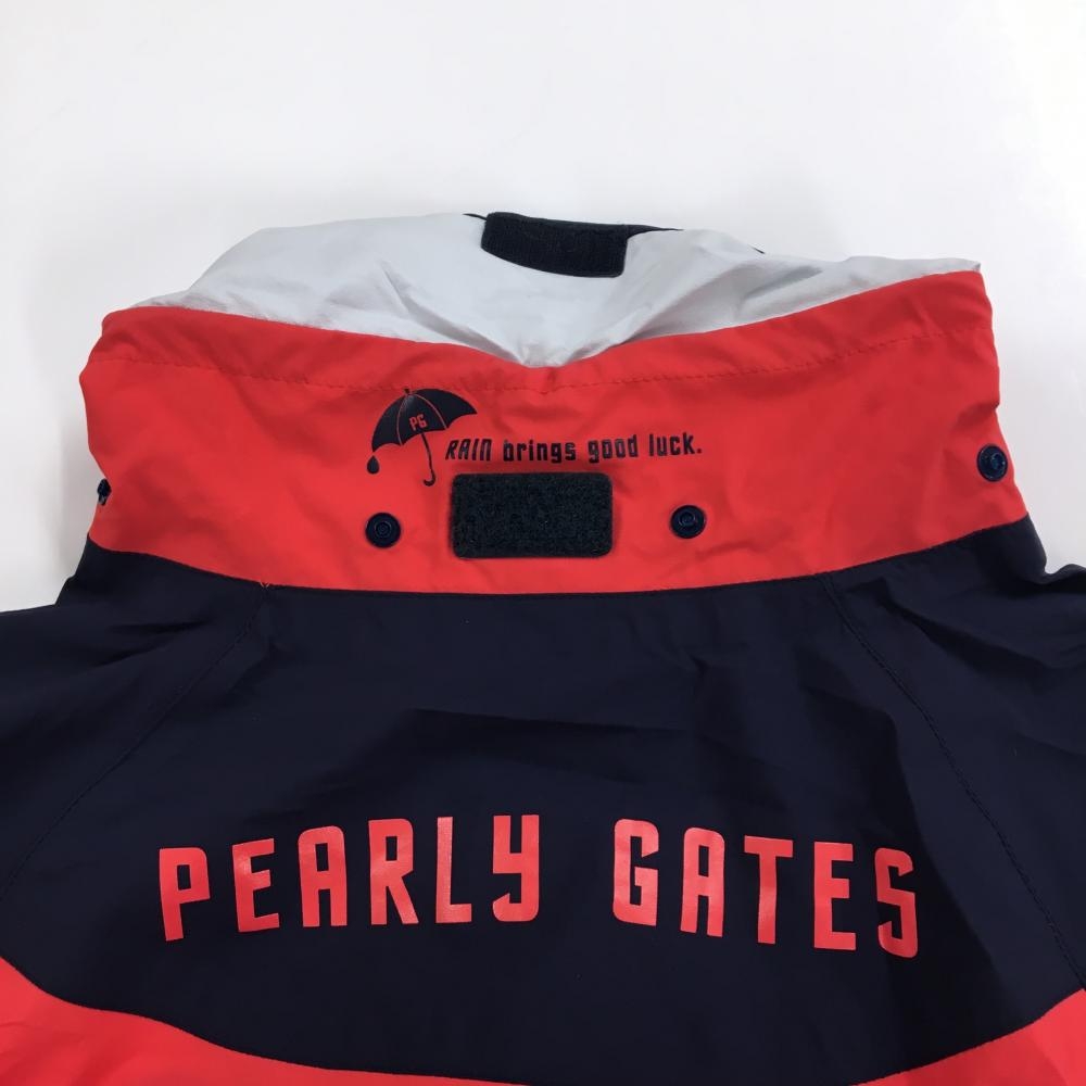 パーリーゲイツ レインウェア(2WAYジャケット×パンツ) レッド×ネイビー