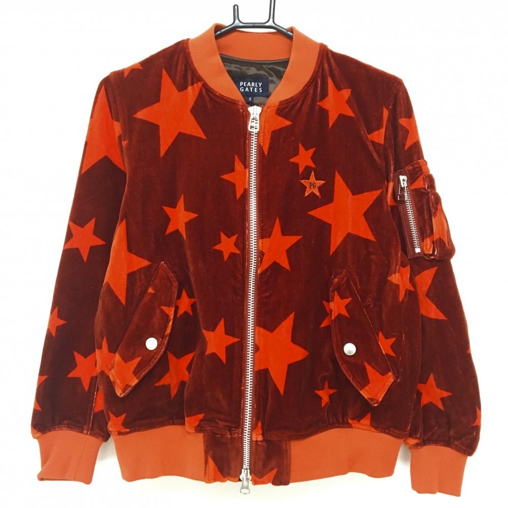 PEARLY GATES パーリーゲイツ ; ベロアボンバー スカート FUTURE NICO柄 ホワイト系 1 ゴルフウェア レディース