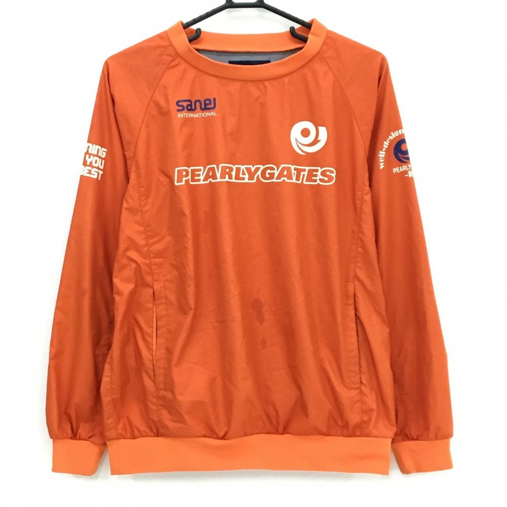 パーリーゲイツ ブルゾン オレンジ ロゴ白 蓄熱裏地 レディース 2(L) ゴルフウェア PEARLY GATES