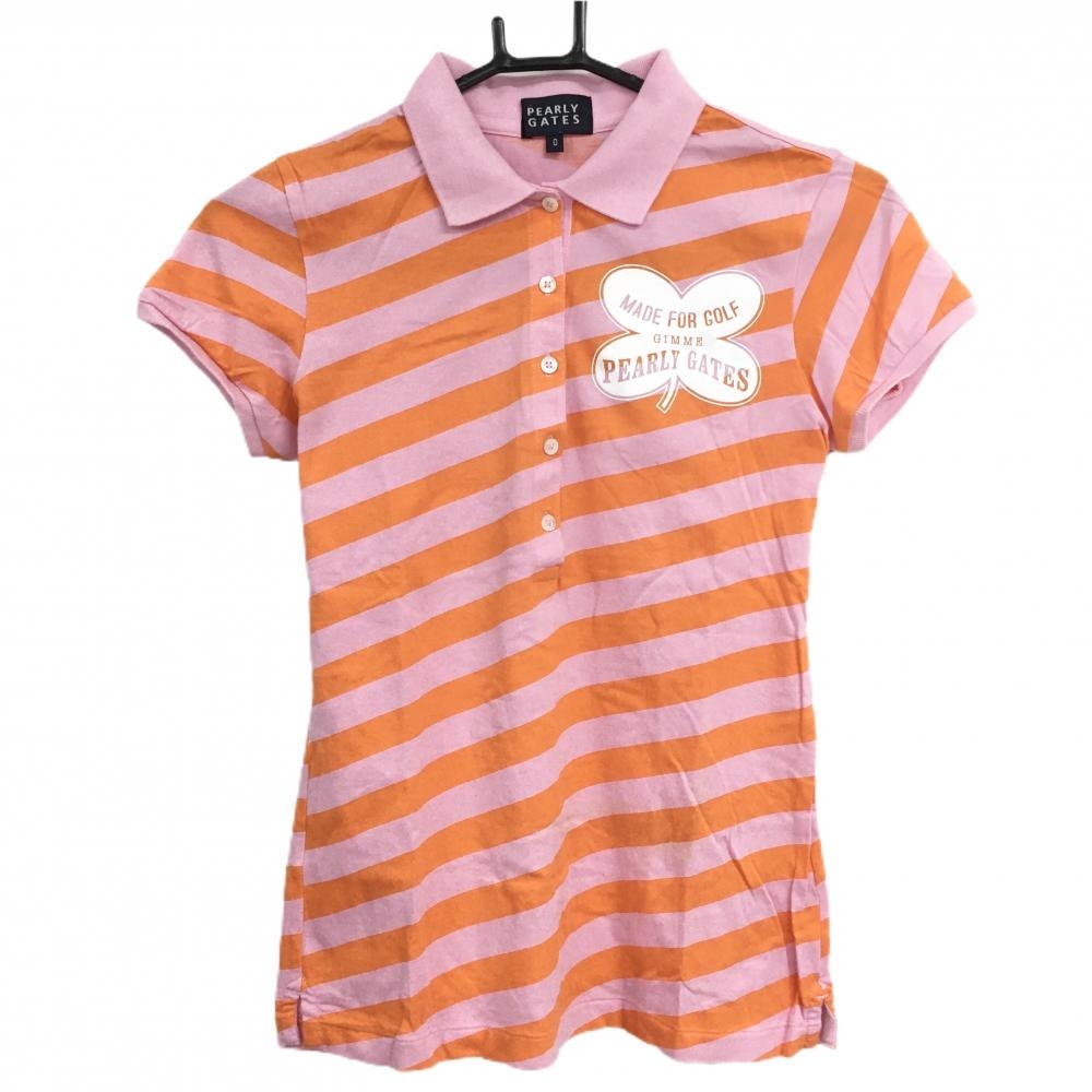 パーリーゲイツ オレンジ ポロ パーリーゲイツ 半袖ポロシャツ ピンク