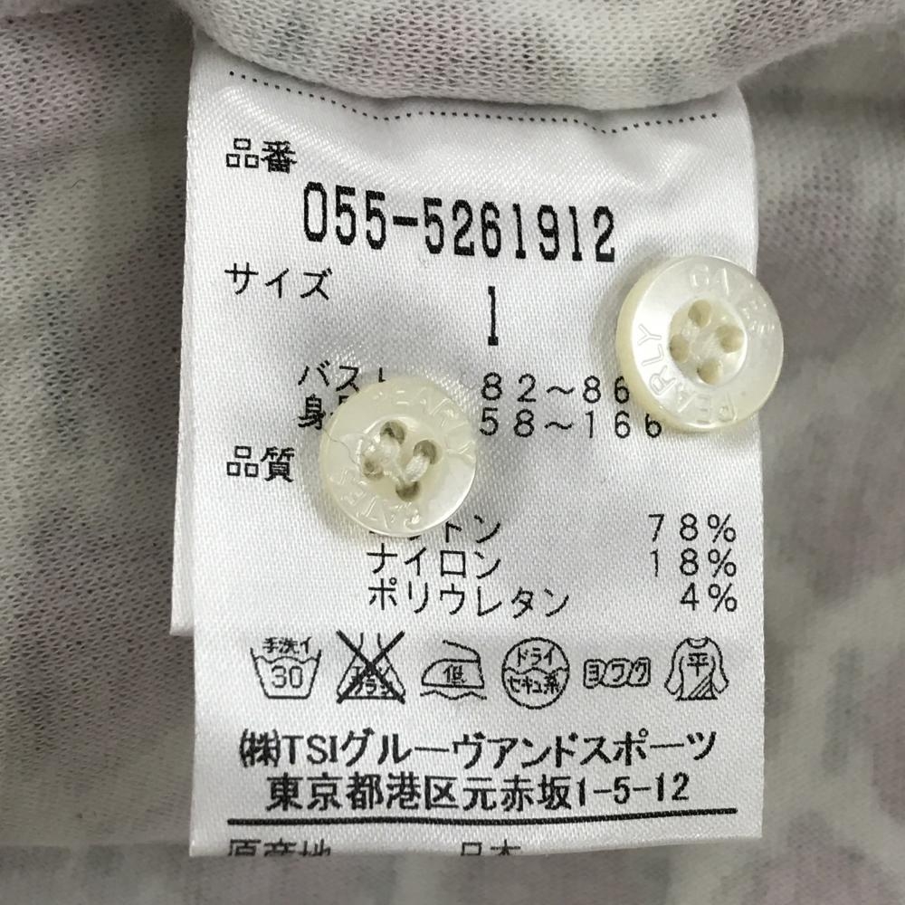 超美品】パーリーゲイツ 長袖シャツ 白×ボルドー MR.MEN LITTLE MISS