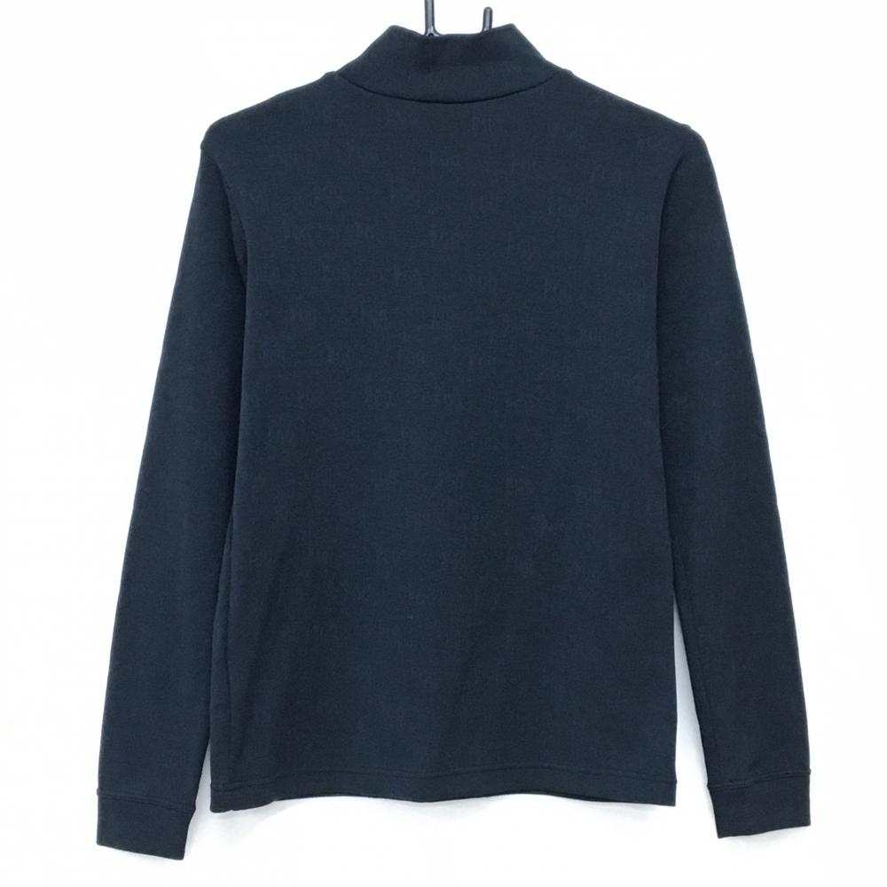 超美品】PGGパーリーゲイツ 長袖ハイネックシャツ ダークネイビー 地