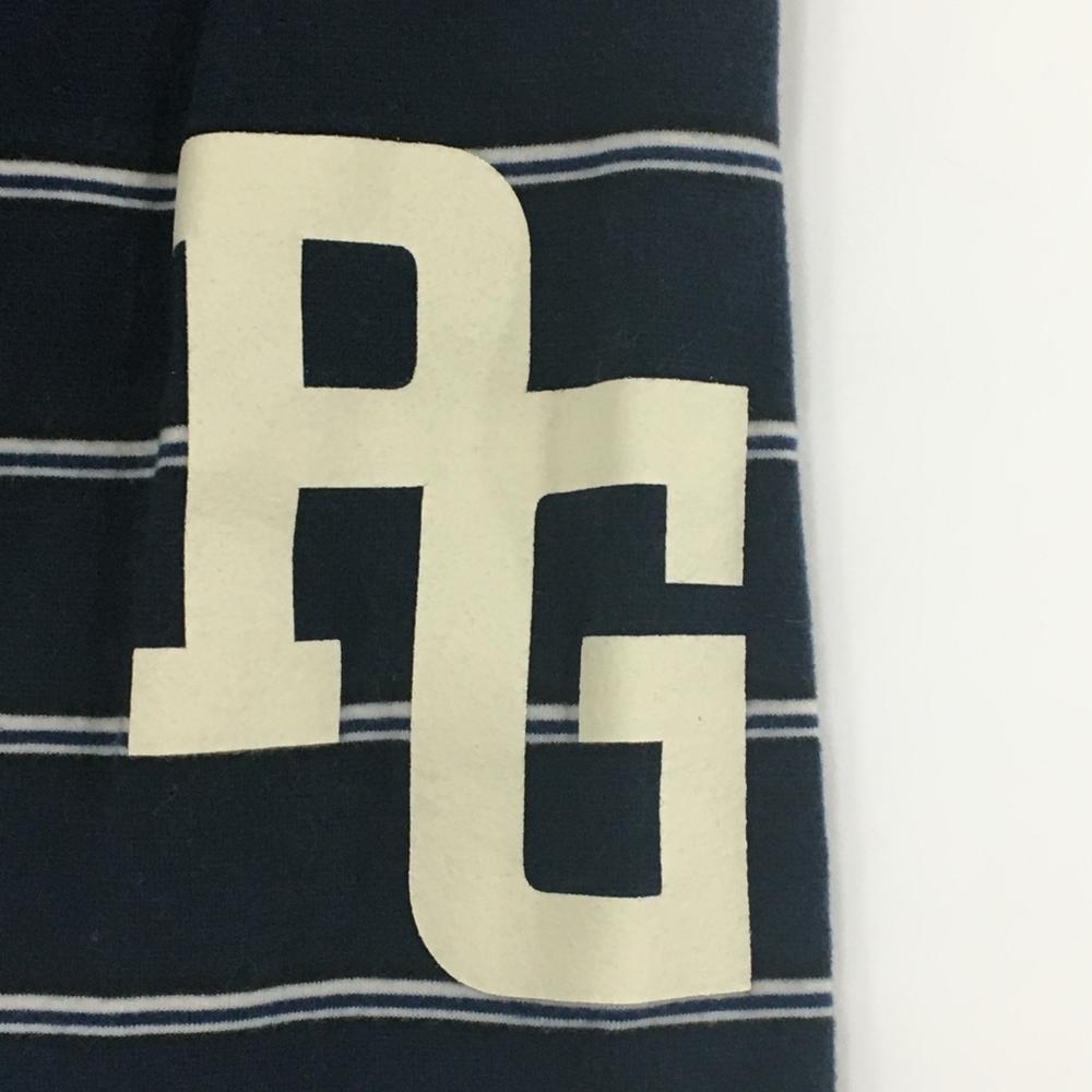 パーリーゲイツ 長袖ハイネックシャツ ネイビー×白 ボーダー