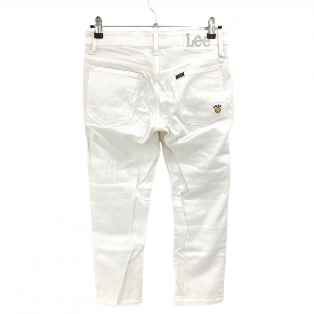 【新品】パーリーゲイツ　ストレッチパンツ　Mサイズ　ホワイト　総柄　ニコちゃん パーリーゲイツ×Lee パンツ 白 ニコちゃん スマイル レディース 1(S