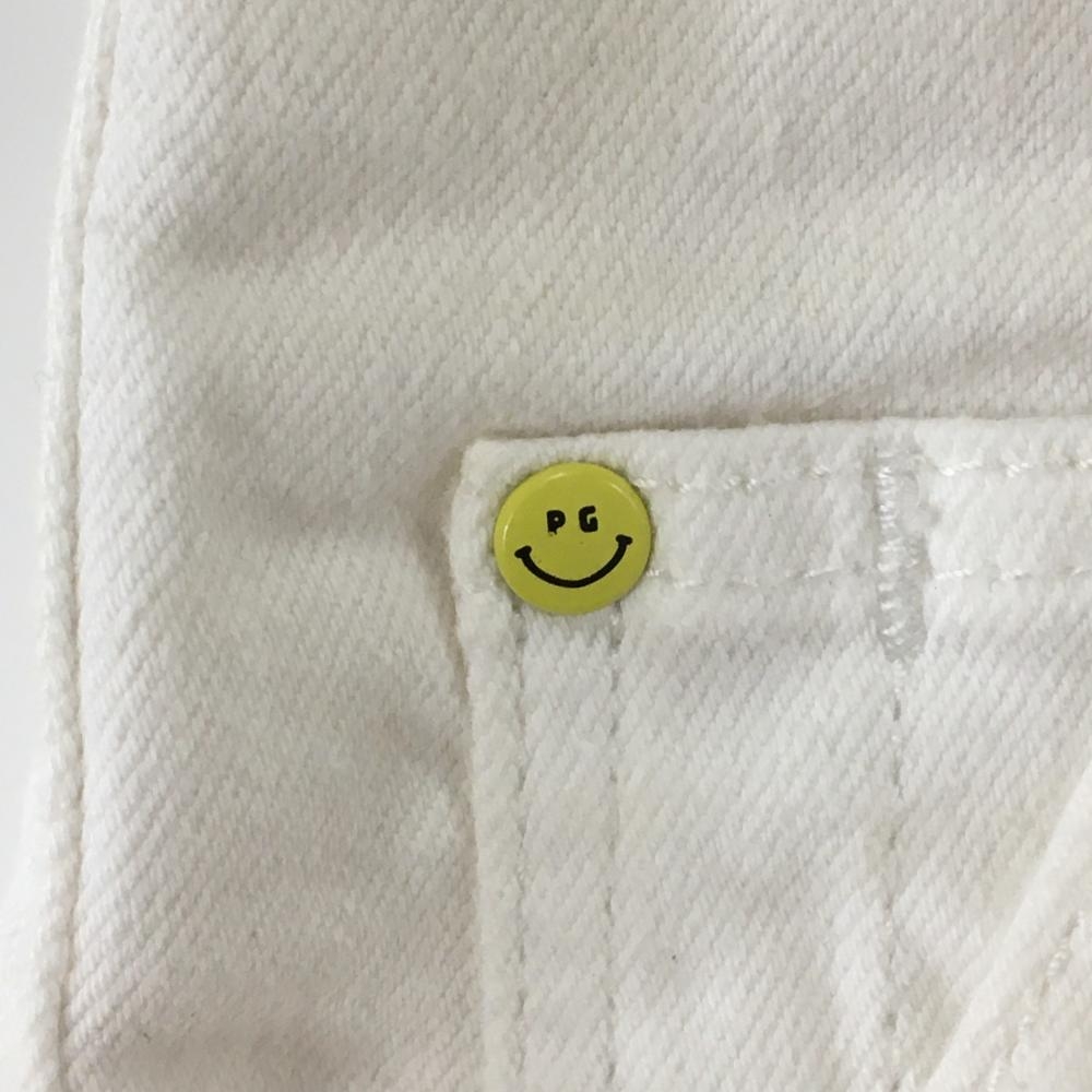 パーリーゲイツ×Lee パンツ 白 ニコちゃん スマイル レディース 1(S