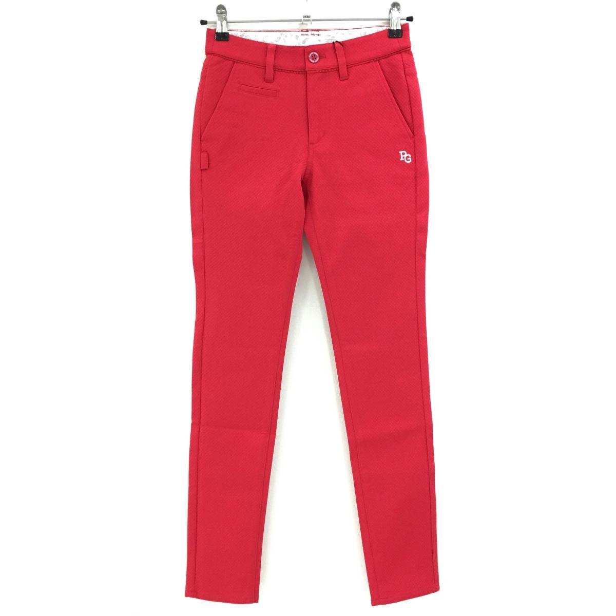 パーリーゲイツ パンツ ネイビー×エメラルドグリーン ヤシの木柄 ロゴ刺しゅう レディース 1(M) ゴルフウェア PEARLY GATES