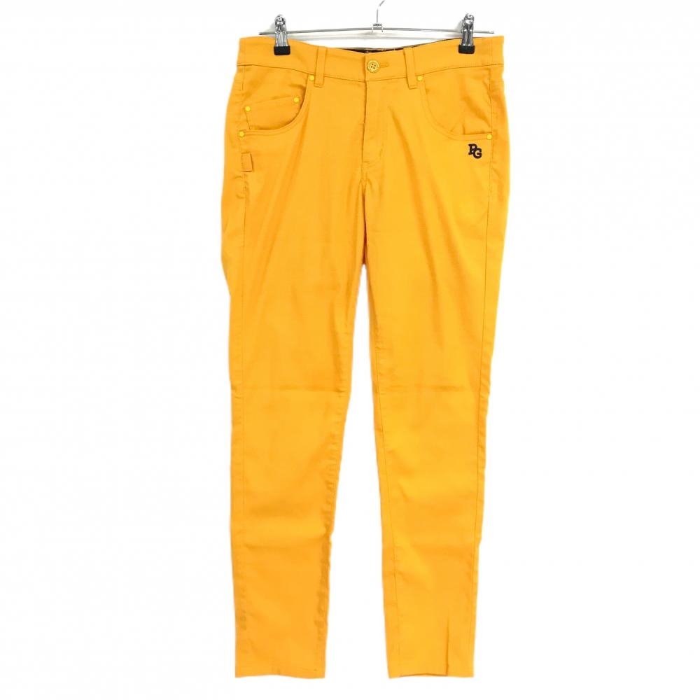 【超美品】パーリーゲイツ パンツ オレンジ ニコちゃん スマイル ストレッチ レディース 2(L) ゴルフウェア PEARLY GATES