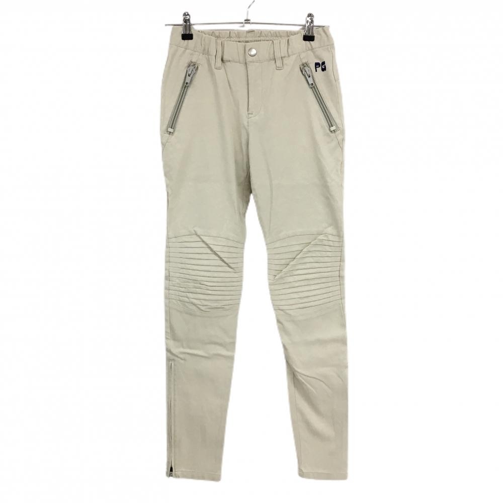 パーリーゲイツ パンツ ライトベージュ 裾ジップ  レディース 1(M) ゴルフウェア PEARLY GATES
