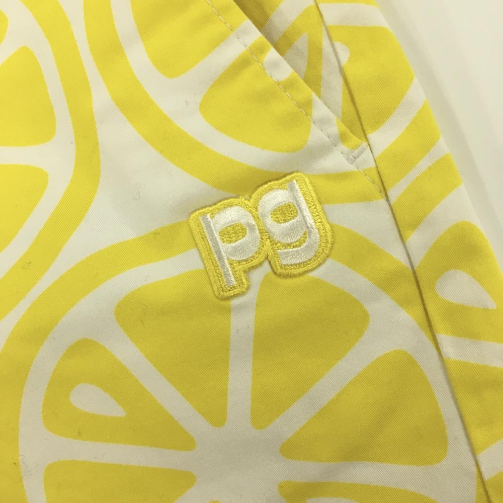 美品】パーリーゲイツ ショートパンツ 白×イエロー レモン柄