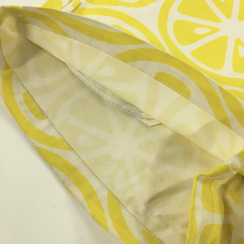 美品】パーリーゲイツ ショートパンツ 白×イエロー レモン柄