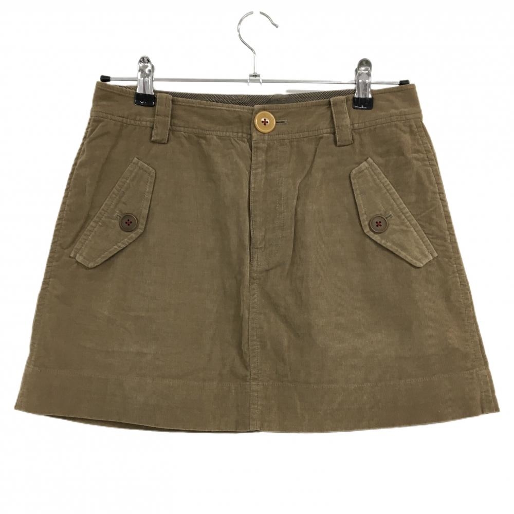 【美品】パーリーゲイツ コーデュロイスカート ブラウン ウール混 レディース 1(M) ゴルフウェア PEARLY GATES