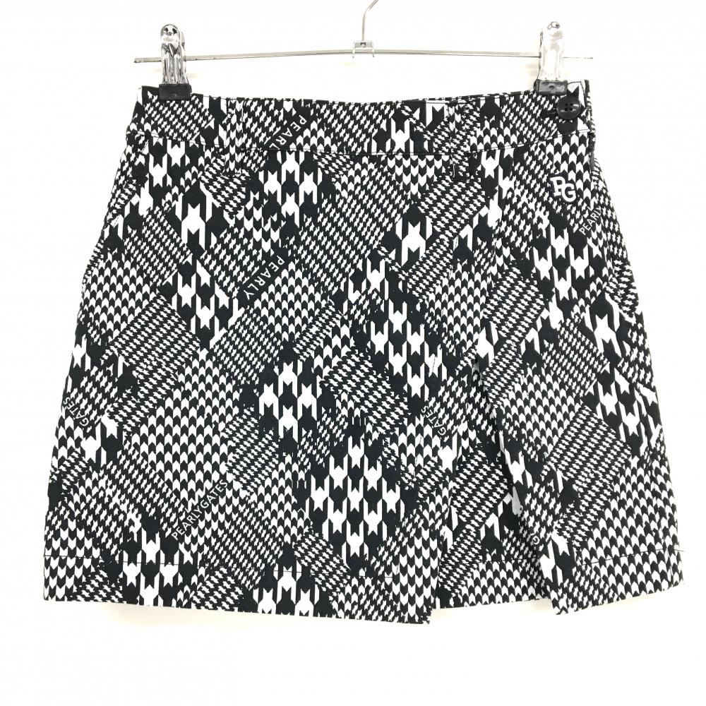 パーリーゲイツ　スカート　00 超美品 超美品】パーリーゲイツ スカート ネイビー×白 ロゴ総柄 ニコちゃん