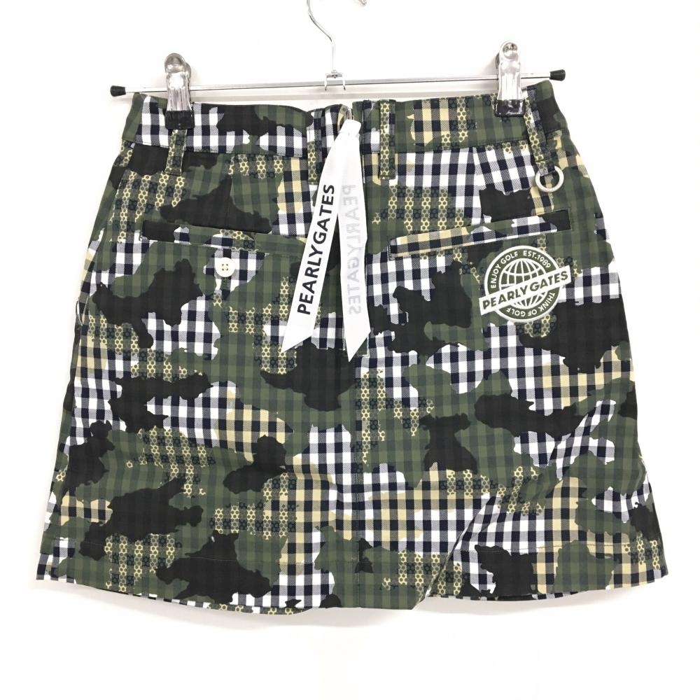 0 スポーツ 【新品】パーリーゲイツ スカート 白×ネイビー