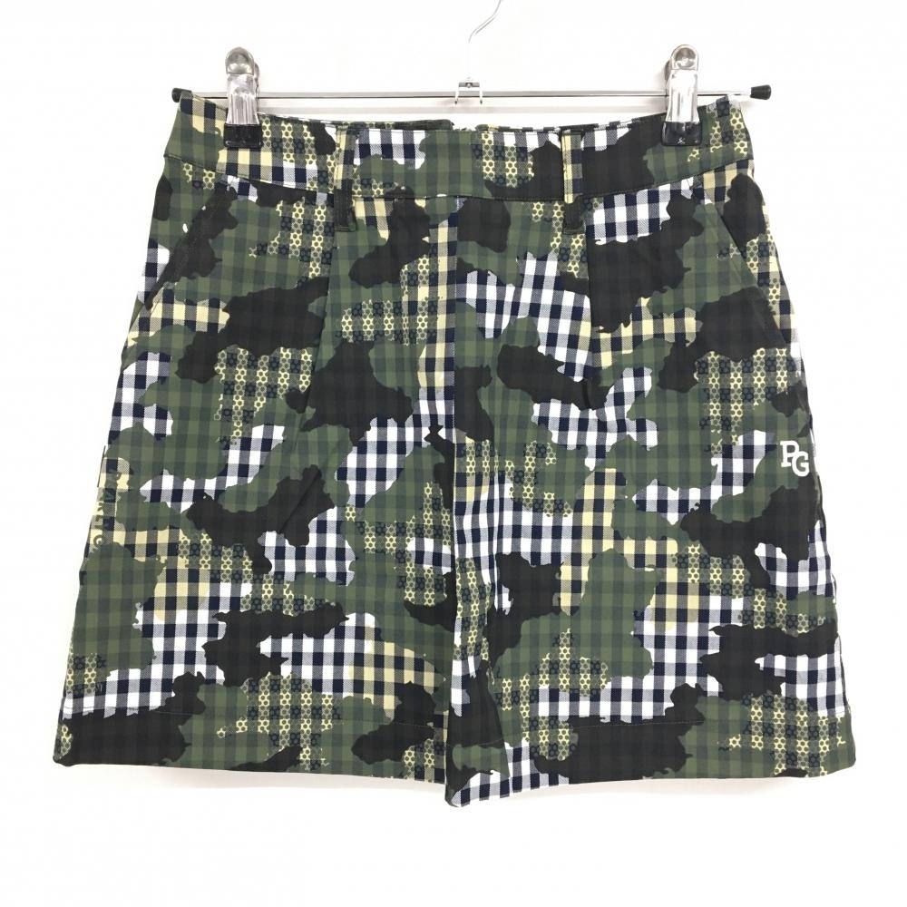 新品 パーリーゲイツ ゴルフ スカート カモフラロゴ ネイビー 白 0 スポーツ 【新品】パーリーゲイツ スカート 白×ネイビー