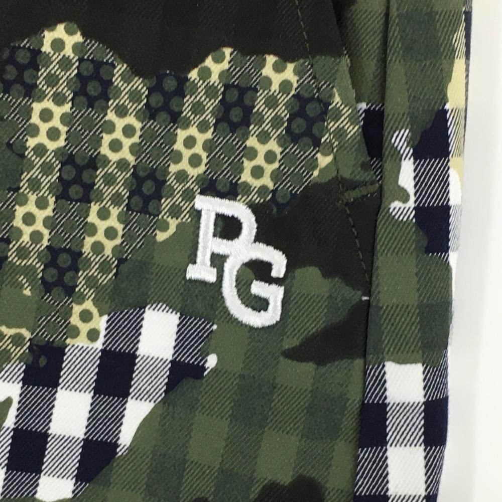 新品】パーリーゲイツ スカート 白×ネイビー×カーキ カモフラ調