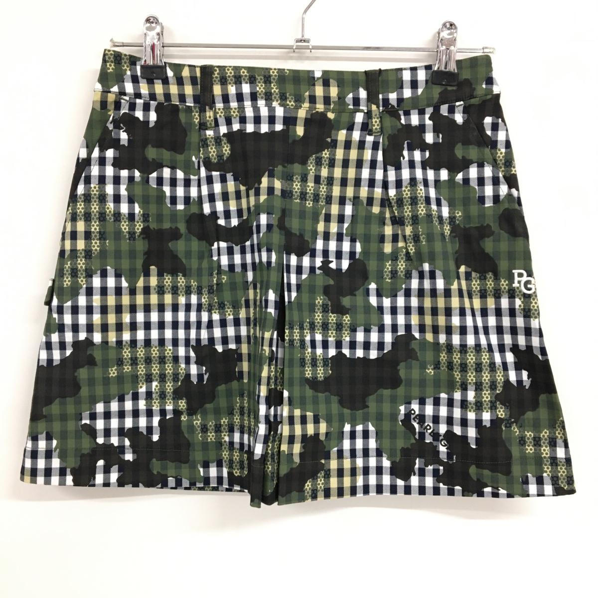 パーリーゲイツ×PEANUTS スカート カーキ スヌーピー カモフラ 迷彩