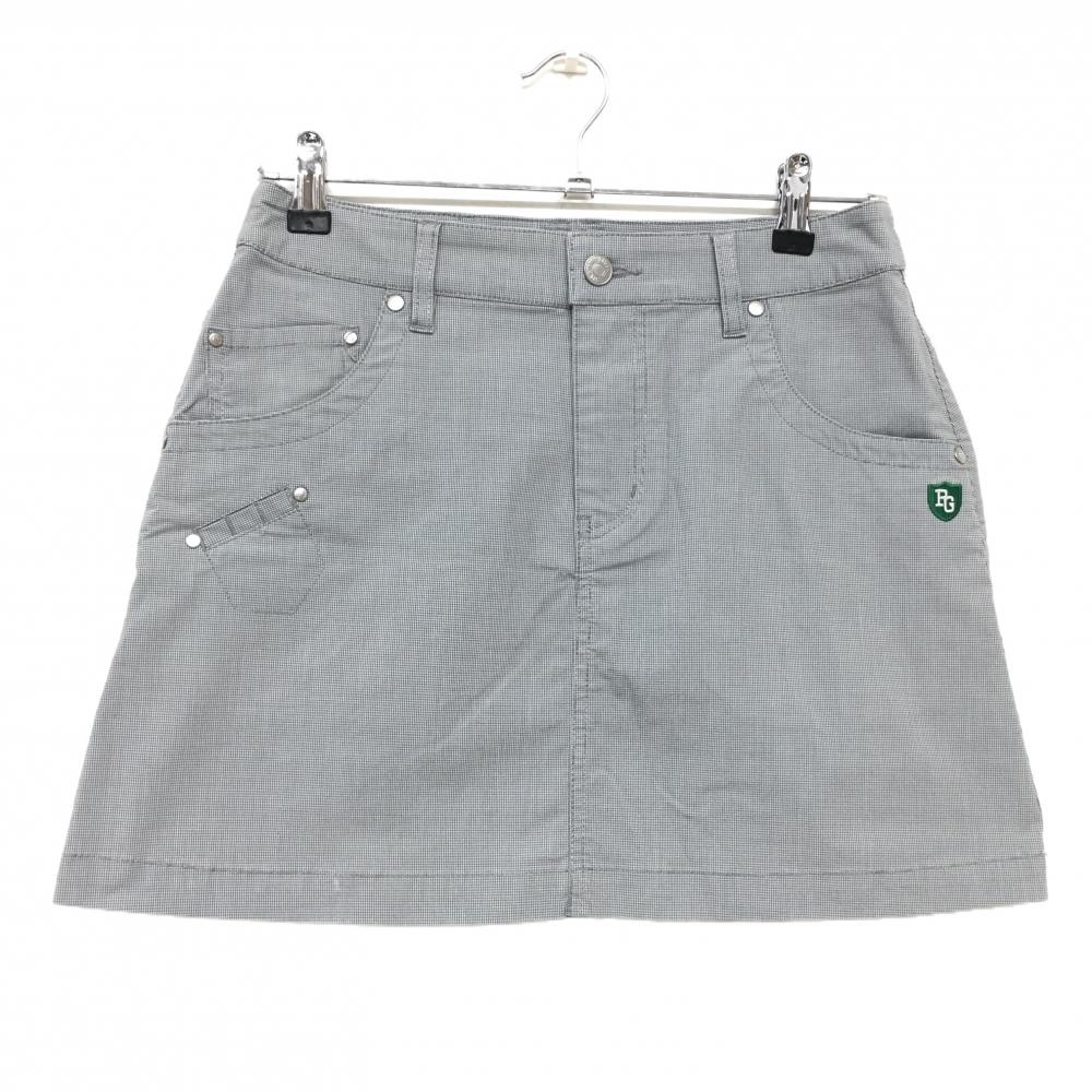 【超美品】パーリーゲイツ スカート グレー バックロゴ ティー装着可 内側30周年  レディース 1(M) ゴルフウェア PEARLY GATES