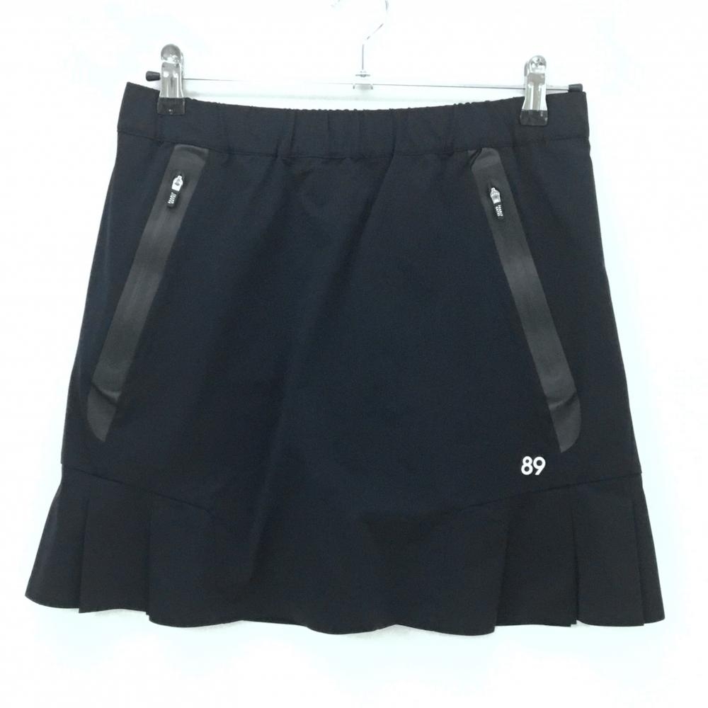 【超美品】パーリーゲイツ スカート ダークネイビー サイド裾プリーツ レディース 1(M) ゴルフウェア PEARLY GATES