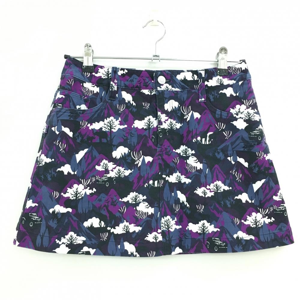 【美品】パーリーゲイツ スカート パープル×ネイビー×白 総柄  レディース 1(M) ゴルフウェア PEARLY GATES