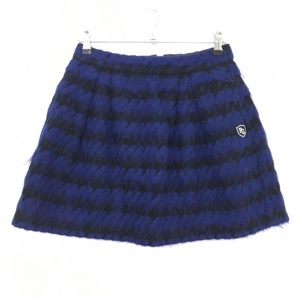 美品】パーリーゲイツ スカート ネイビー×ダークネイビー ギザギザ