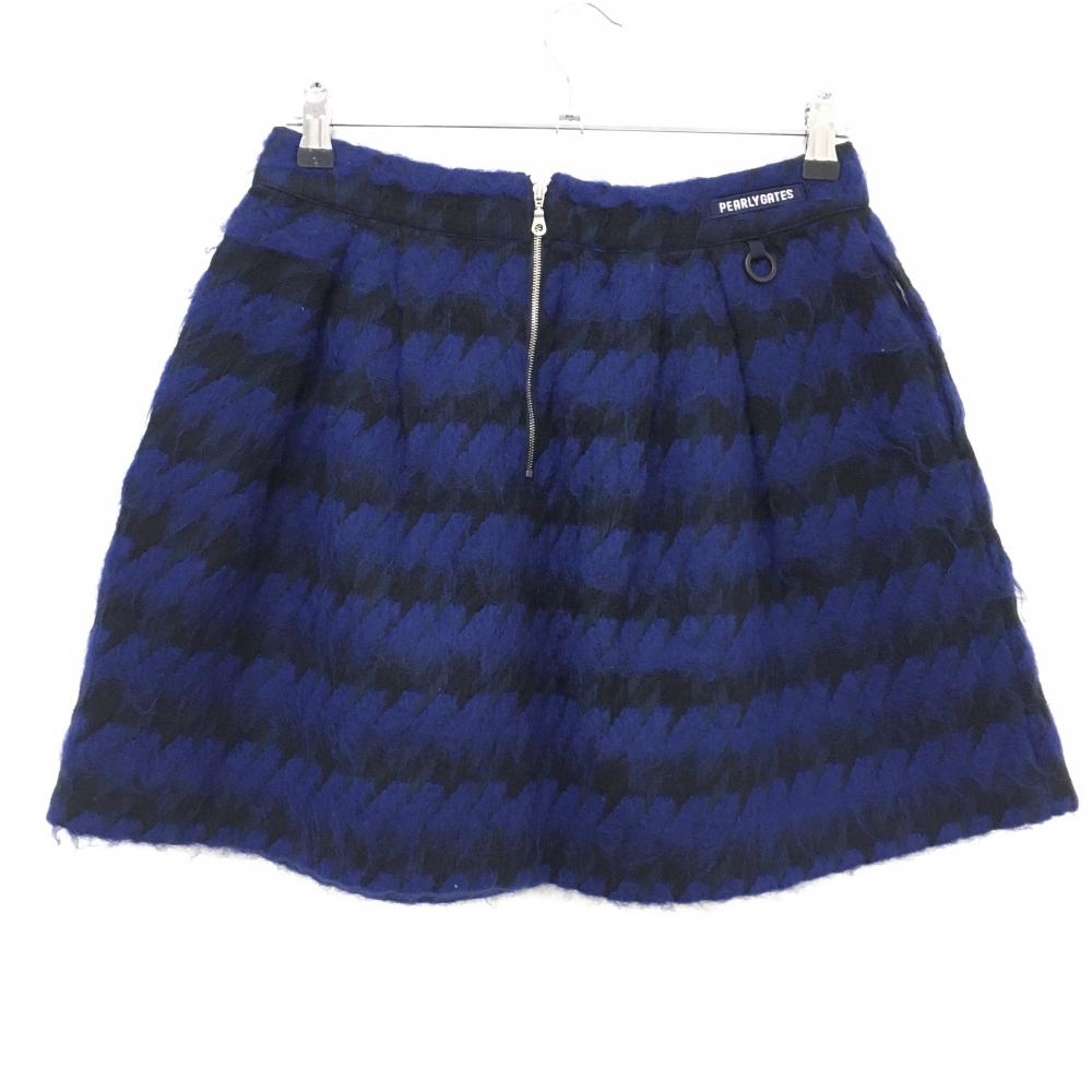 美品】パーリーゲイツ スカート ネイビー×ダークネイビー ギザギザ