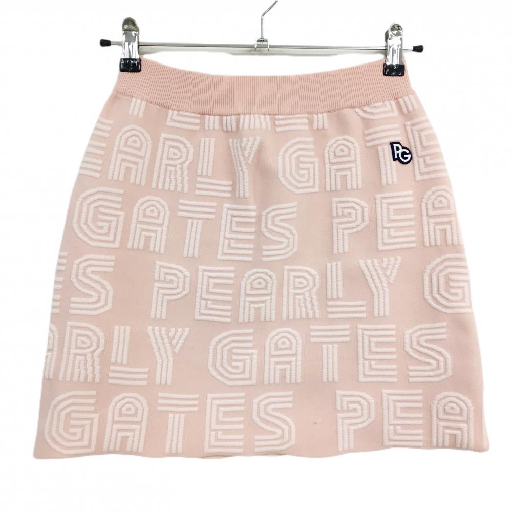 パーリーゲイツ ニットスカート ピンク 総柄 レディース 1(M) ゴルフウェア PEARLY GATES