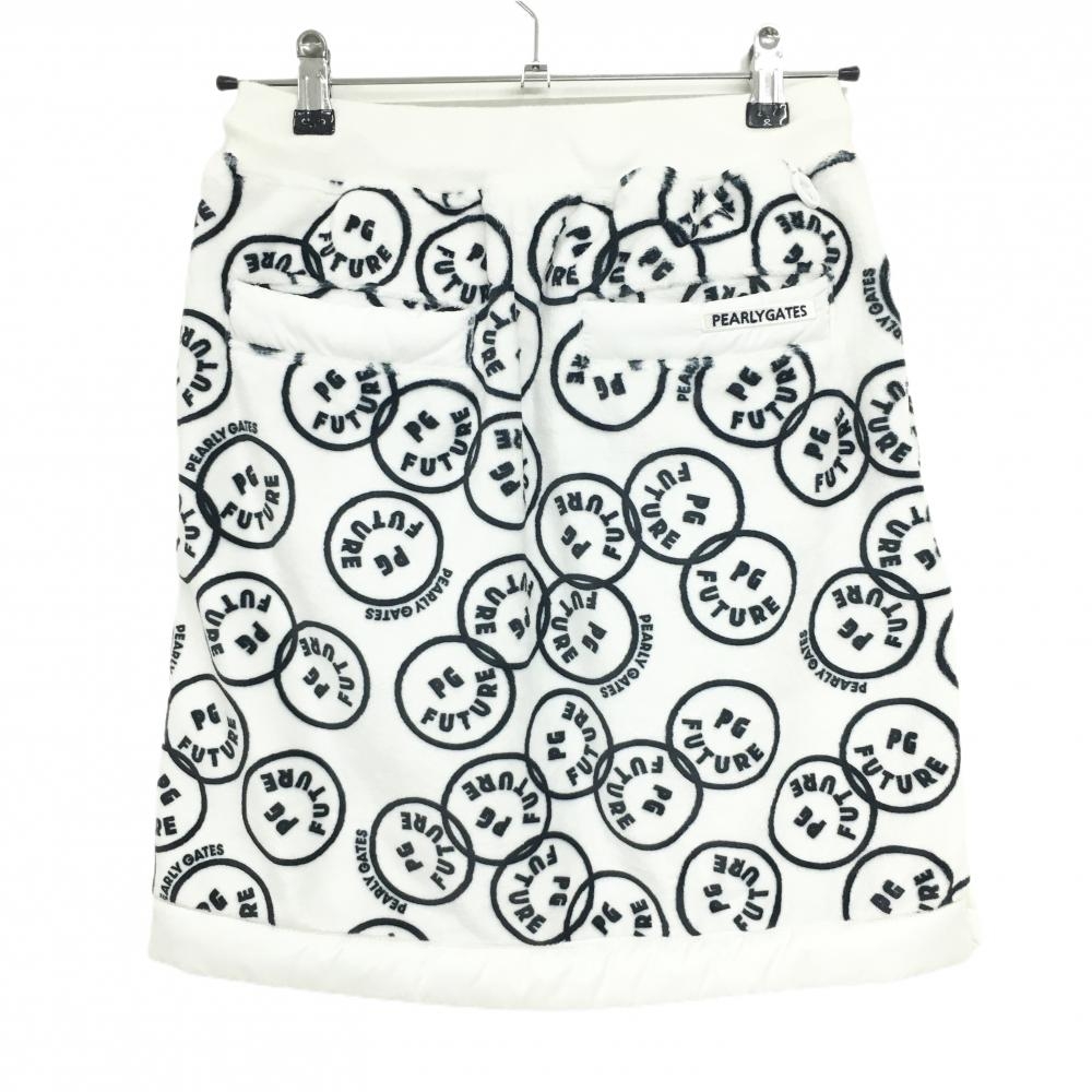 美品】パーリーゲイツ スカート 白×ネイビー PG FUTUREニコちゃん柄