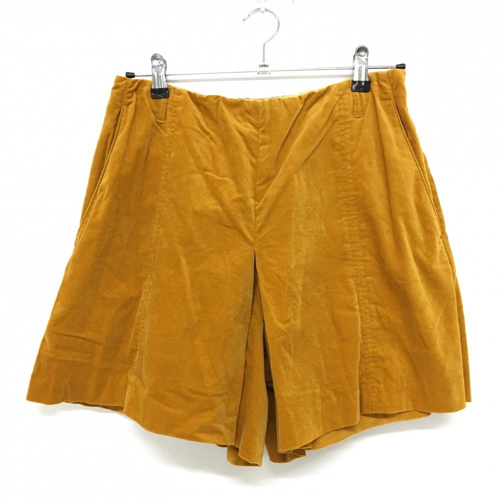 【超美品】ビームスゴルフ キュロットスカート ライトブラウン ベロア調　ストレッチ  レディース L ゴルフウェア BEAMS GOLF
