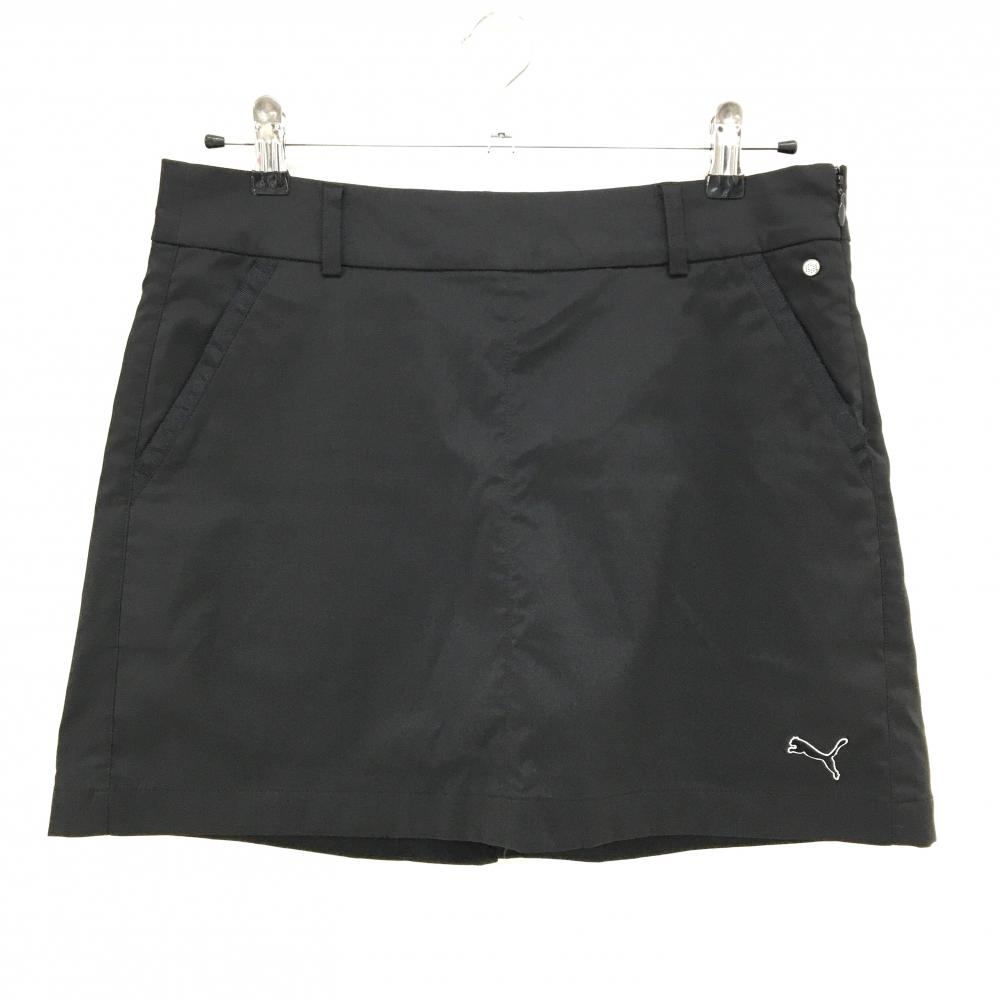 【超美品】プーマ スカート 黒 ストレッチ 内側インナーパンツ レディース L ゴルフウェア PUMA