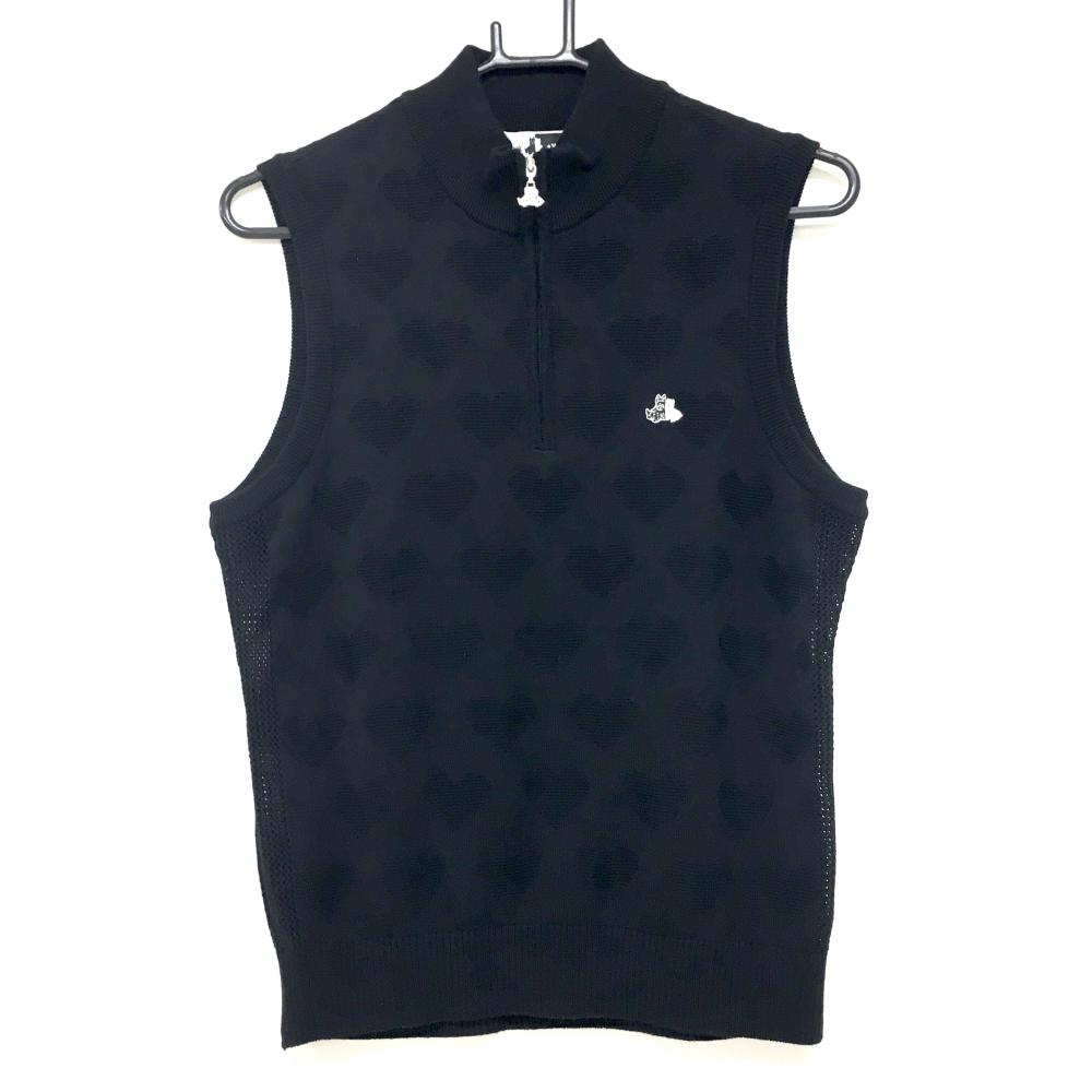 ブラック&ホワイト ゴルフベスト LL サイズ：LL BLACK&WHITE ブラック