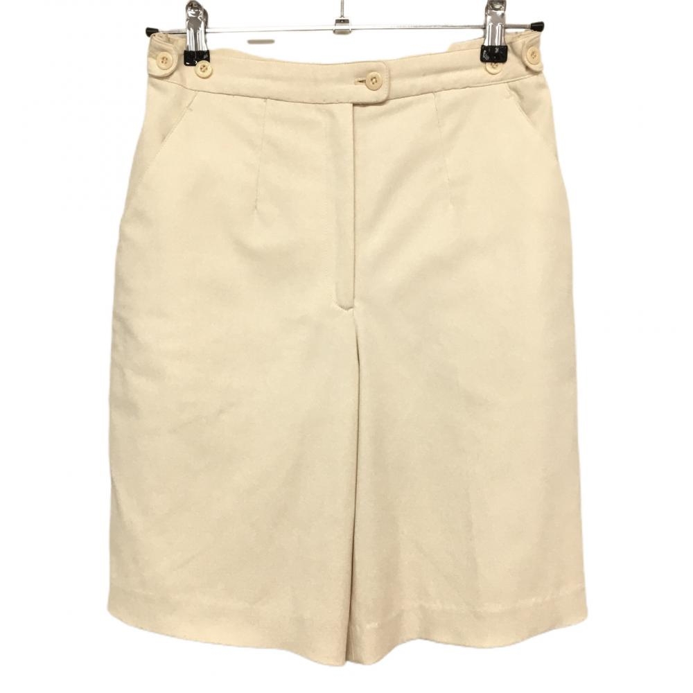 ブラックアンドホワイト キュロットパンツ アイボリー バックロゴ刺しゅう ハーフパンツ レディース M ゴルフウェア Black＆White 画像