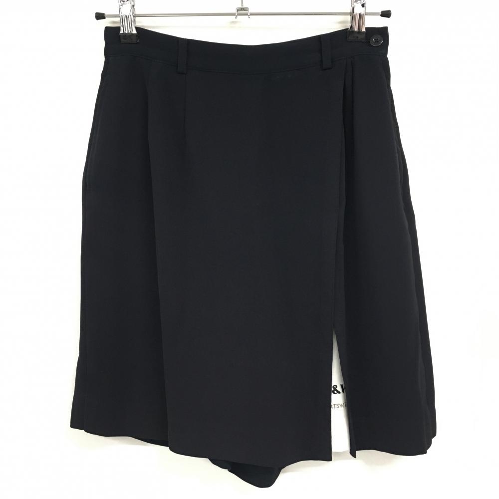 ブラックアンドホワイト キュロットスカート 黒×白 ロゴ刺しゅう 薄手 レディース L ゴルフウェア Black＆White