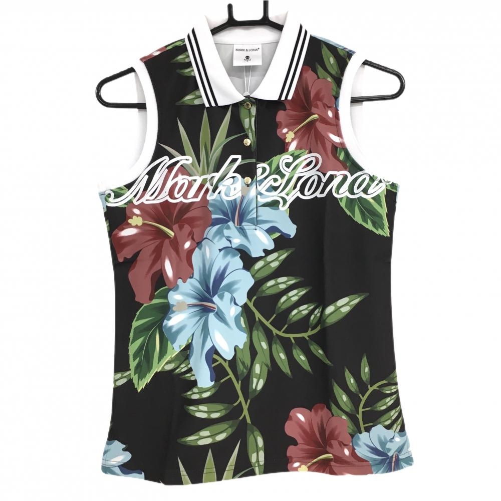 MARK&LONA ノースリーブポロシャツ 超美品】マークアンドロナ ノースリーブポロシャツ 白 肩シアー素材