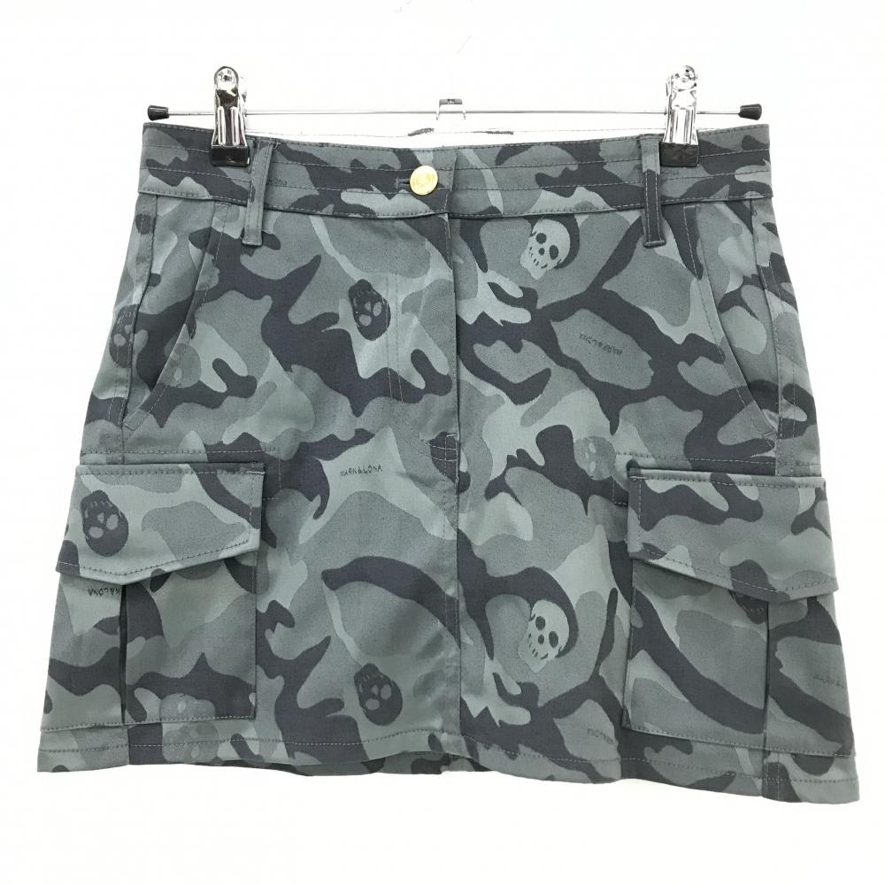 超美品】マークアンドロナ スカート ブルーネイビー カモフラ 迷彩