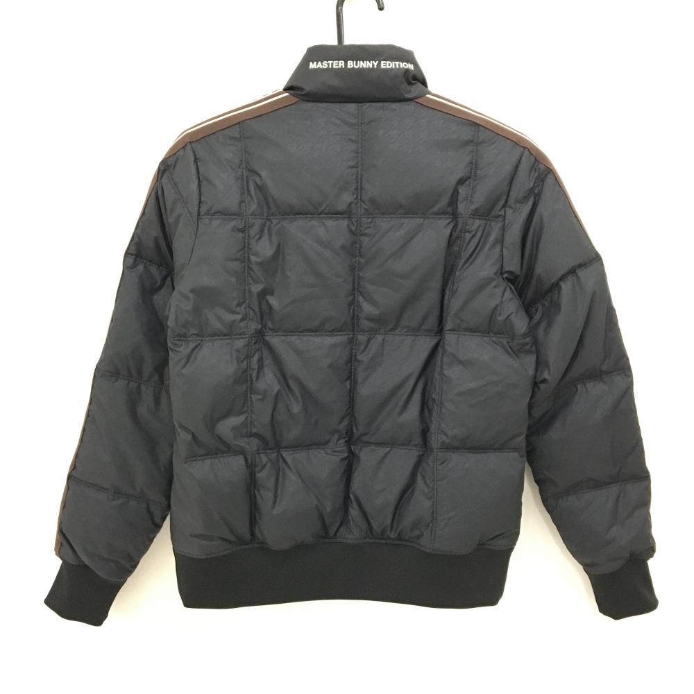 マスターバニー ダウンジャケット 黒 千鳥格子柄 袖ライン ダブル