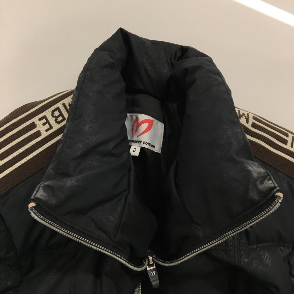 マスターバニー ダウンジャケット 黒 千鳥格子柄 袖ライン ダブル