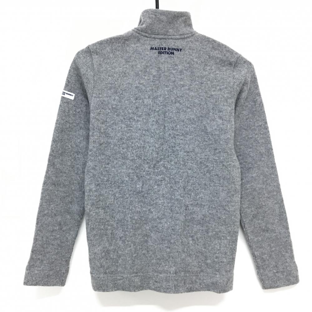美品】マスターバニー ハイネックセーター グレー ハーフジップ ウール