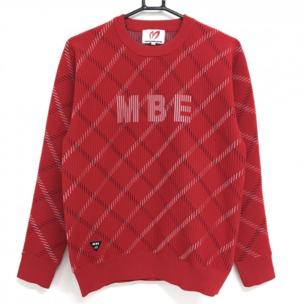 557 マスターバニー メンズ ゴルフウェア ウールカシミヤニット 赤 4 M 557 マスターバニー メンズ ゴルフウェア ウールカシミヤニット 赤 4 M