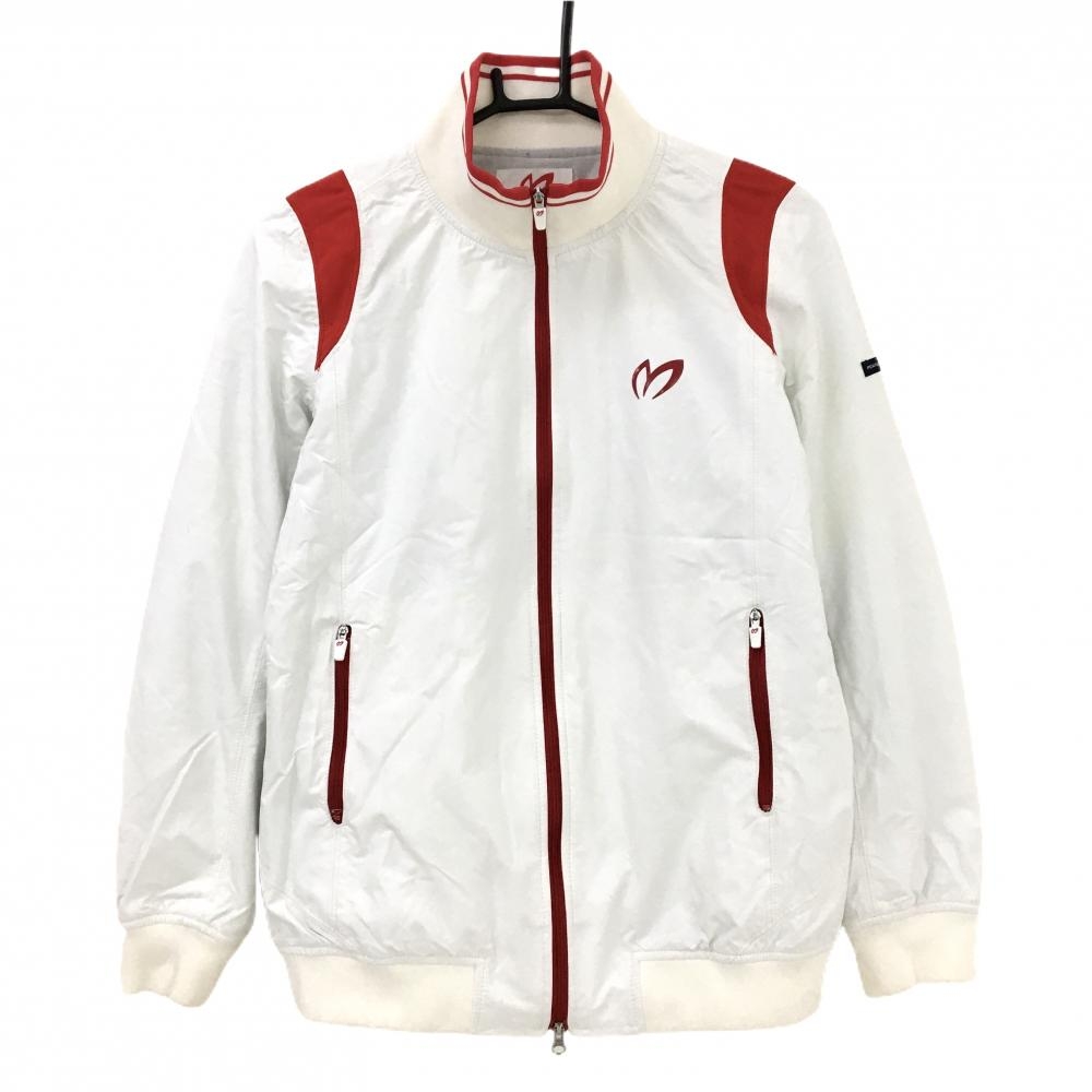 マスターバニー ジャケット 白×レッド 蓄熱裏地 レディース 1(M) ゴルフウェア MASTER BUNNY EDITION